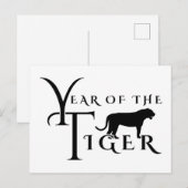 Jahr des Tigers Postkarte (Vorne/Hinten)