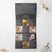 Jahr des Überprüfungstextes und Foto Dreifach Gefaltete Urlaubskarte (Innenseite)