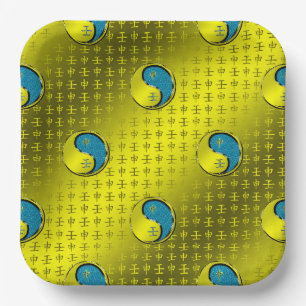 Jahr des Wasseraffens Pappteller