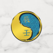 Jahr des Wasserdrachen Konfetti (Klein Vorderseite)