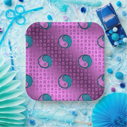 Jahr des Wasserrosters Pappteller (Party)