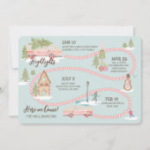 Jahr Ende Highlight Gingerbread Stadtplan Feiertagskarte (Vorderseite)