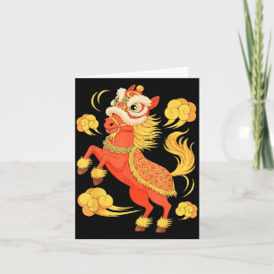 Jahr Feuerpferd Lunar Chinesische Illustration Karte