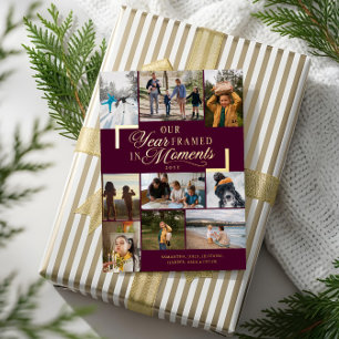 Jahr Gerahmt in Moments Fotos Weihnachten Folien Feiertagskarte