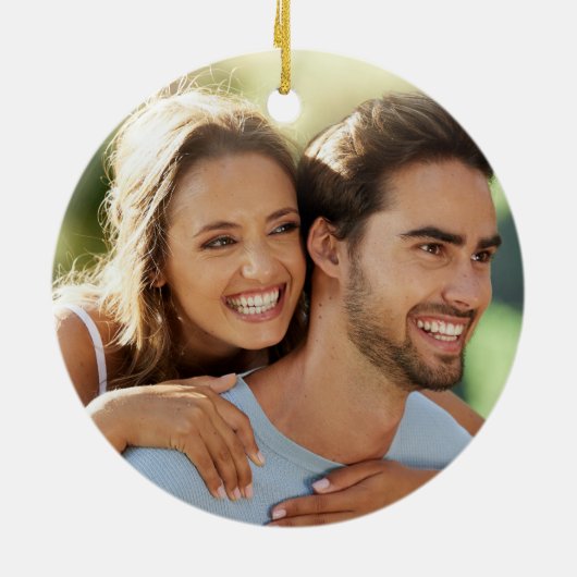 Jahr got wir verlobten Namen Jahr Foto Keramik Ornament (Hinten)