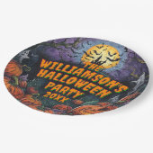 Jahr hinzufügen Halloween-Party 9" Pappteller (Schrägansicht)