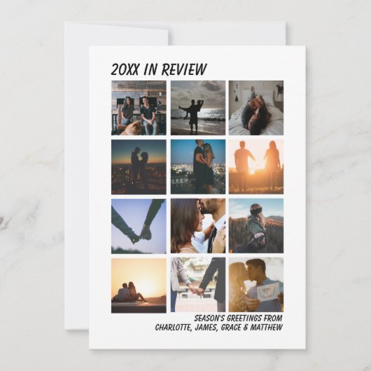 Jahr im Review 12 Foto Personalisiert Weihnachten (Vorderseite)