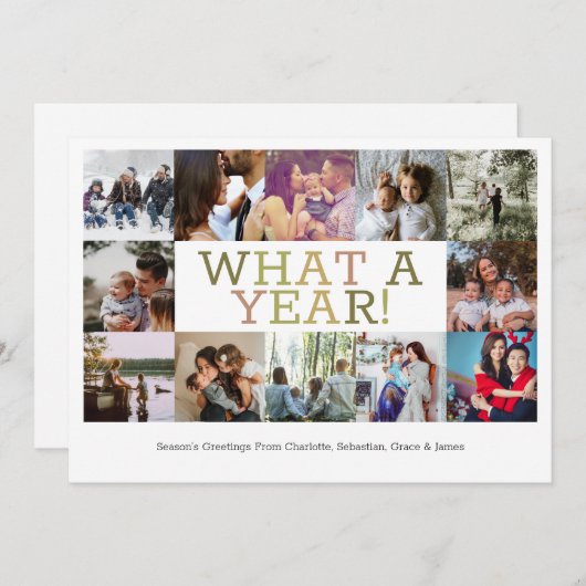 Jahr im Review 12 Foto Personalisiert Weihnachten (Vorne/Hinten)