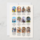 Jahr im Review 13 Foto Collage Custom Greetings Ankündigung (Rückseite)