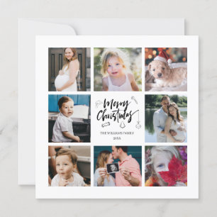 Jahr im Review 8 Foto Collage Weihnachtskarte Einladung