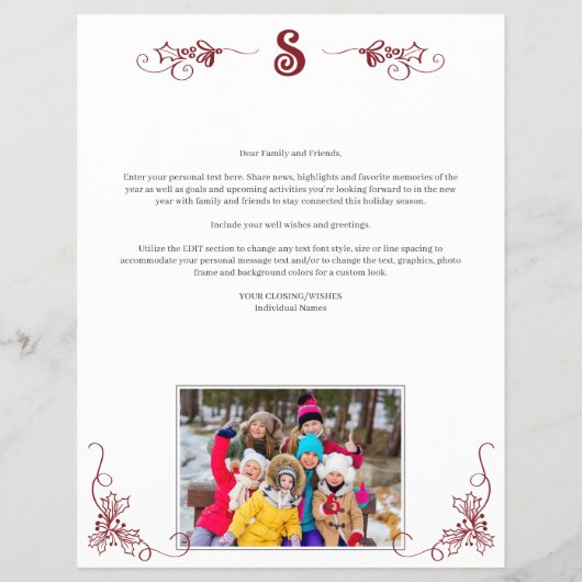 Jahr im Review Foto Collage Weihnachtsbrief Flyer (Hinten)