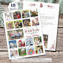 Jahr im Review Foto Collage Weihnachtsbrief