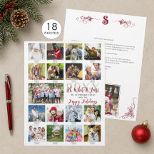 Jahr im Review Foto Collage Weihnachtsbrief