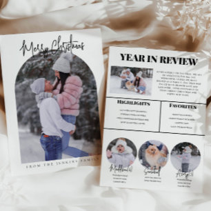 Jahr im Review Holiday Foto Arch Einladung