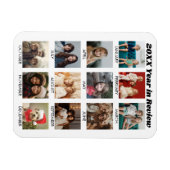 Jahr im Überblick - 12 Fotomaterial - Kalender Magnet (Horizontal)