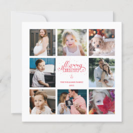 Jahr im Überblick 8 Foto Collage Holiday Card Einladung