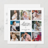Jahr im Überblick 8 Foto Collage Holiday Card Einladung (Vorne/Hinten)