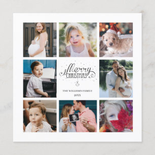 Jahr im Überblick 8 Foto Collage Holiday Card Einladung