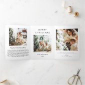 Jahr im Überblick Moderne Weihnachtskarte Dreifach Gefaltete Einladung (Innenseite)
