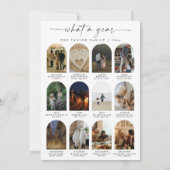 Jahr im Überblick Modernes Foto Weihnachtskarte Einladung (Rückseite)