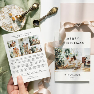 Jahr im Überblick Modernes Weihnachtsfest-Foto Feiertagskarte