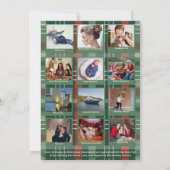 Jahr im Überblick Multi-Foto Moderne frohe Weihnac Karte (Rückseite)