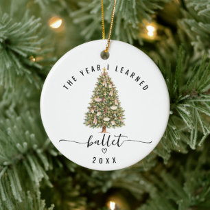 Jahr, in dem ich Ballett-Foto-Andenken doppelseiti Keramik Ornament