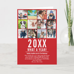 Jahr in der Überprüfung Familie News 12 Foto Was f Feiertagskarte