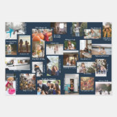 Jahr in Moments 25-Familie FotoCollage & Captions Geschenkpapier Set (Vorderseite)