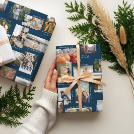 Jahr in Moments 25-Familie FotoCollage & Captions Geschenkpapier Set