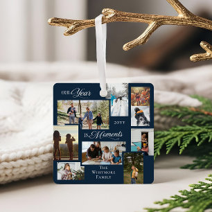 Jahr in Moments Familie Foto Collage Keepake Gesch Ornament Aus Metall