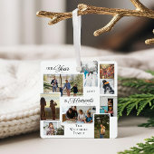 Jahr in Moments Familie Foto Collage Keepake Gesch Ornament Aus Metall