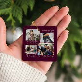 Jahr in Moments Family Foto Collage & Captions Keramikornament