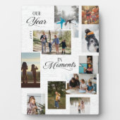 Jahr in Moments Foto Gallery Collage Keepake Fotoplatte (Vorderseite)