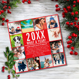 Jahr in Überprüfung 12 Foto Was für ein Jahr News Feiertagskarte