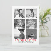 Jahr in Überprüfung doppelseitige Multi-Foto-Karte (Stehend Vorderseite)