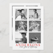 Jahr in Überprüfung doppelseitige Multi-Foto-Karte (Vorne/Hinten)