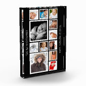 Jahr in Überprüfung einzigartig Personalisiert 12  Fotoblock (Links)