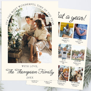 Jahr in Überprüfung Was für ein Jahr Foto Weihnach Feiertagskarte
