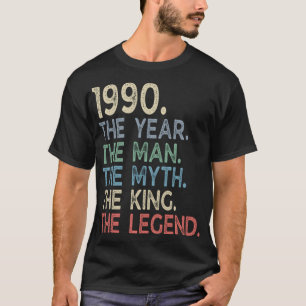 Jahr Jahrgang 1990 der Jahr Mann Mythos König Lege T-Shirt