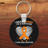Jahr Krebs freie Leukämie Überlebende Geschenke Or Schlüsselanhänger (Vorderseite)