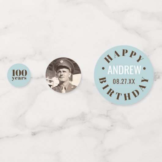 Jahr | Meilenstein Birthday Konfetti (Rückseiten)