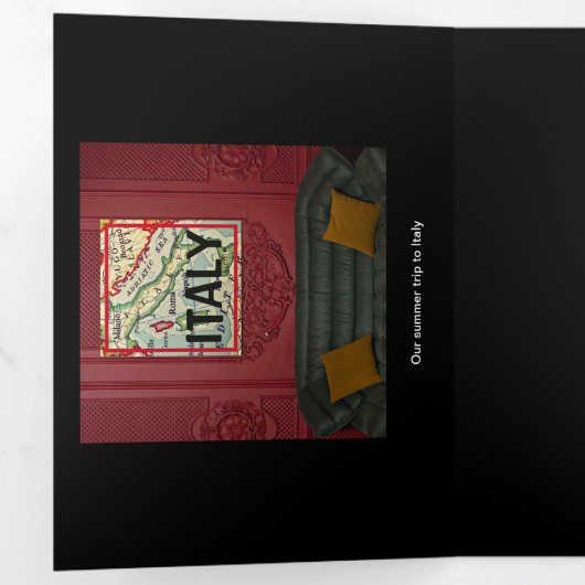 Jahr Review Foto Collage Trifold Weihnachtskarte Dreifach Gefaltete Urlaubskarte (Innen Erste Seite)