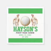 Jahr runter, Golf weiter! 1. Geburtstag Party Serviette (Vorderseite)