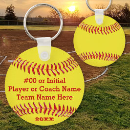 JAHR, Teamname, Text BULK Softball Geschenke Schlüsselanhänger