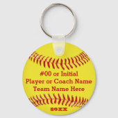 JAHR, Teamname, Text BULK Softball Geschenke Schlüsselanhänger (Vorderseite)