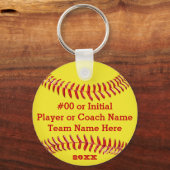JAHR, Teamname, Text BULK Softball Geschenke Schlüsselanhänger (Vorderseite)