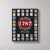 Jahr und Fotos zum Geburtstag hinzufügen Leinwanddruck (Vorderseite)