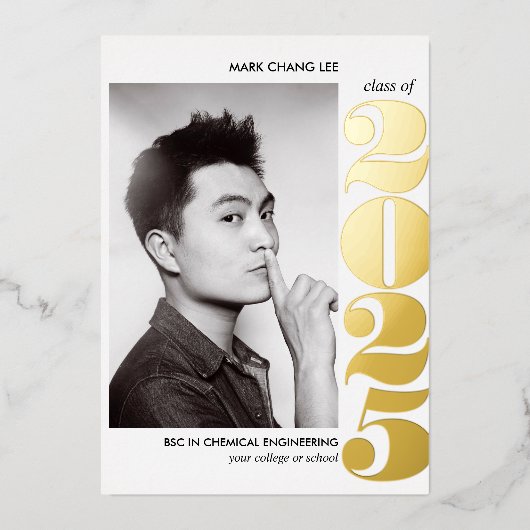 JAHR | UNI UNIVERSITY FOTO ABSCHLUSS FOLIENEINLADUNG (Vorderseite)