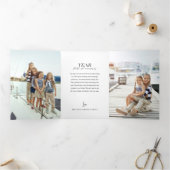 Jahr voll mit Erinnerungen Foto Collage & Highligh Dreifach Gefaltete Urlaubskarte (Innenseite)